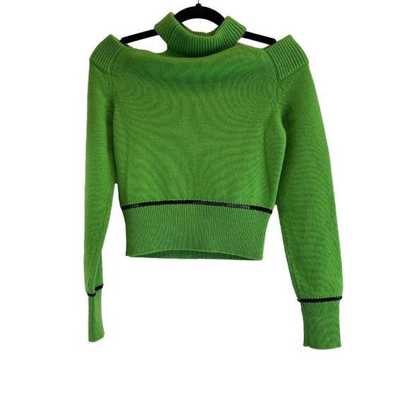 Alexander McQueen Halterneck Sweatshirt Green Sweater XS Top NEW - Picture 10 of 13